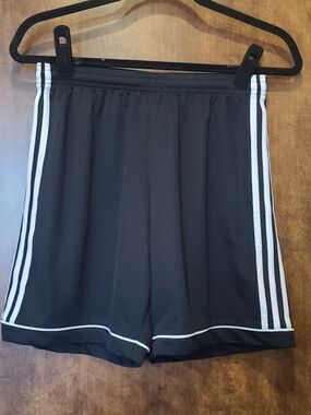 Adidas Black Shorts with White Drawcord Detail